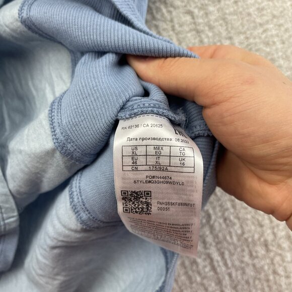 Guess Full Zip Utility Tech Pockets Shirt Military Faded Blue Women Sz XL* - Picture 7 of 11